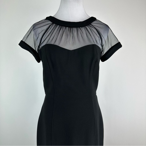 Maggie London The Illusion Dress Black Sheer Size 6 - Picture 3 of 11